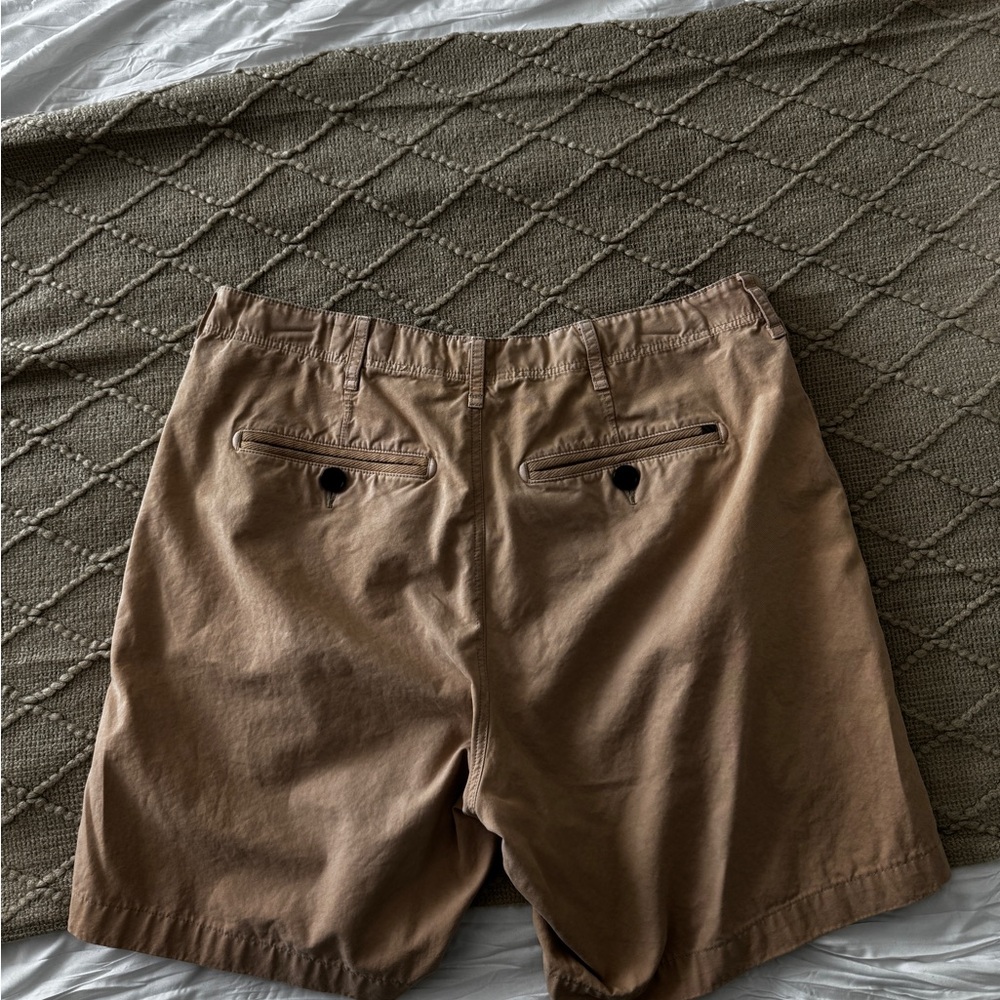Billy Reid Khaki Flat Front Shorts Size 33 - Picture 2 of 4